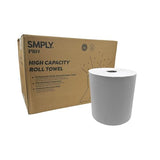 SMPLY PRO Hardwound Roll Towels - 1,000' Length, 12-Roll Case - Universal 1.5" Core Fits Most Commercial Dispensers - Durable 2-Ply White Towels