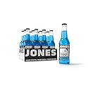 Jones Soda Co. Blue Bubblegum Flavor | 12-Pack | The Original Craft Soda | Made with Pure, 100% Cane Sugar | Pop Beverages/Soft Drinks | 12 Oz Glass