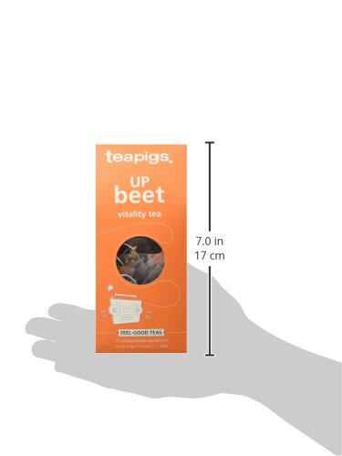 Teapigs Organic Up Beet Tea Made With Whole Tea Leaves, Natural Ingredients, Non-GMO, Energy Boosting Hibiscus – 15 Count (1 Pack of 15 Tea Temples)