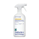 ATTITUDE Window and Mirror Cleaner, EWG Verified, Plant- and Mineral-Based Ingredients, Vegan and Cruelty-free Household Products, Citrus Zest, 27.1