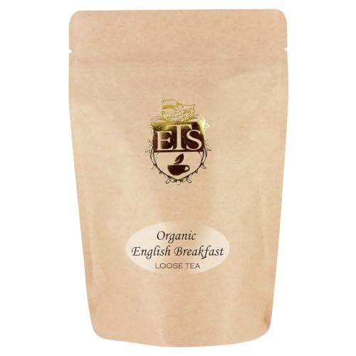 Organic English Breakfast Tea Loose Leaf 16oz Pouch | Full Bodied and Smooth Morning Blend | Traditional Black Tea from Sri Lanka China and Tanzania |