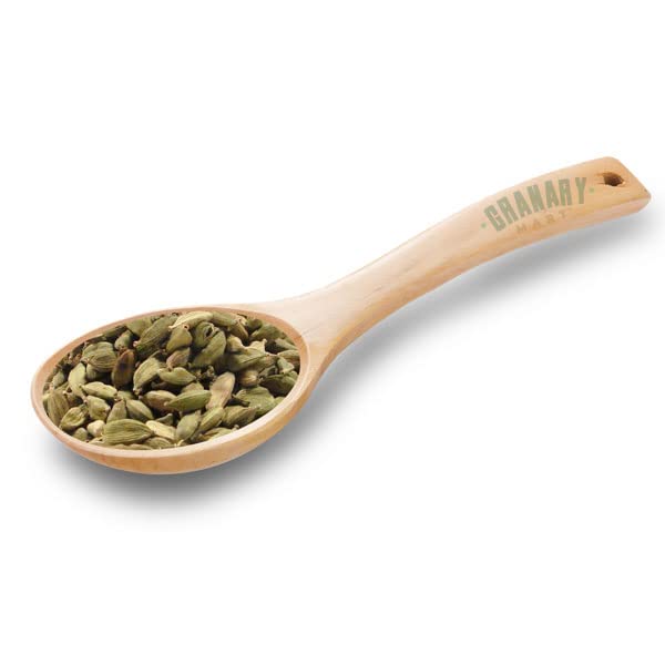 Natural Green Cardamom Whole by Granary Mart - Gourmet & Aromatic Spice - Flavoring agent for bakes/teas/drinks & more - Full Bodied Green Pods