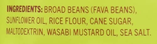 Bada Bean Bada Boom Plant-based Protein, Gluten Free, Vegan, Non-GMO, Soy Free, Kosher, Roasted Broad Fava Bean Snacks, Wasabi, 4.5 Ounce (Pack of 6)