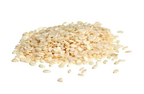 Essential Spice Organic Hulled Sesame Seeds, 2 oz - Mild, Nutty Flavor & Smooth Texture - Perfect for Baking, Stir-Fries, Toppings & Mediterranean