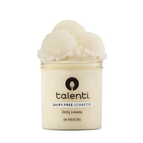 Talenti Dairy-Free Sorbetto Zesty Lemon for Your Next Indulgence, with Real Lemon in Each Jar, 1 pint