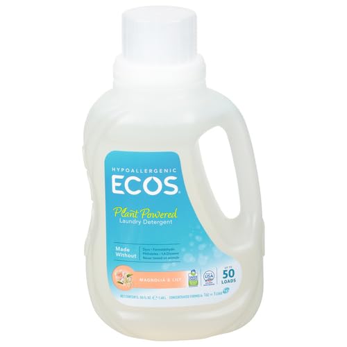 Earth Friendly Products Ecos Liquid Detergent, Magnolia & Lily, 50 Ounce