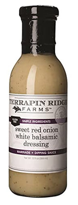 Terrapin Ridge Farms Sweet Red Onion White Balsamic Dressing - Creamy Gourmet 12 Fl Oz Bottle
