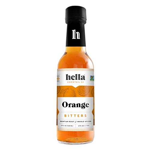 Hella Cocktail Co. | Orange Bitters, 5 oz | Craft Cocktail Bitters Made with Real Fruit Peel and Whole Spices|Perfect for Holiday Cocktail Recipes
