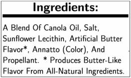 Vegalene Buttery Delite Seasoning Pan Spray, 17 Ounce Aerosol -- 1 each.