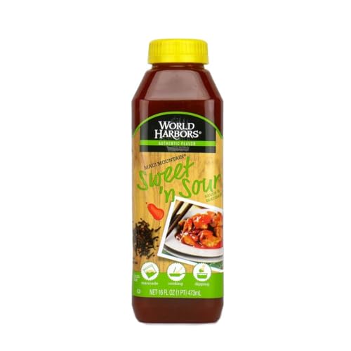 World Harbors Maui Sweet and Sour Sauce - Hawaii Style Perfect for Dipping, Dumplings, Chicken Nuggets, Various Meats Including Beef, Pork, Seafood