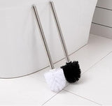 6PCS Toilet Brush Plastic Toilet Brushes Toilet Bowl Cleaner Brush Toilet Replacement Brush Bathroom Cleaning Brushes with Stainless Steel Handle