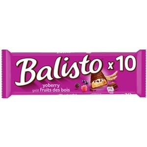 Balisto 10 Barres Chocolatées Fruits des Bois 185g