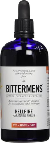Bittermens Hellfire Habanero Shrub Cocktail Bitters, 5oz - For Modern Cocktails, A Hot Sauce Specifically Disigned for Cocktails and Other Beverages