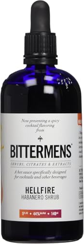 Bittermens Hellfire Habanero Shrub Cocktail Bitters, 5oz - For Modern Cocktails, A Hot Sauce Specifically Disigned for Cocktails and Other Beverages
