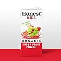 Honest Kids Super Fruit Punch, Organic Juice Drink, 6 Fl oz Juice Boxes, 6 Fl Oz (Pack of 40)
