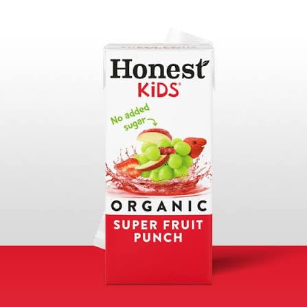 Honest Kids Super Fruit Punch, Organic Juice Drink, 6 Fl oz Juice Boxes, 6 Fl Oz (Pack of 40)