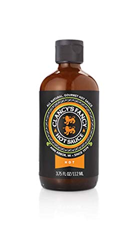 Clancy's Fancy Hot Sauce All Natural Gourmet Heated Sauce Bottle, Hot Flavored, 3.75 fl oz Made in the USA