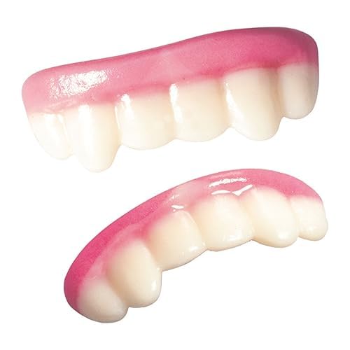 Fruity Edible Gummy Teeth - Fun Shaped Gummies - Halloween Candy Body Parts Gummy Teeth, by Queen City Candy Cave (1 Pound)