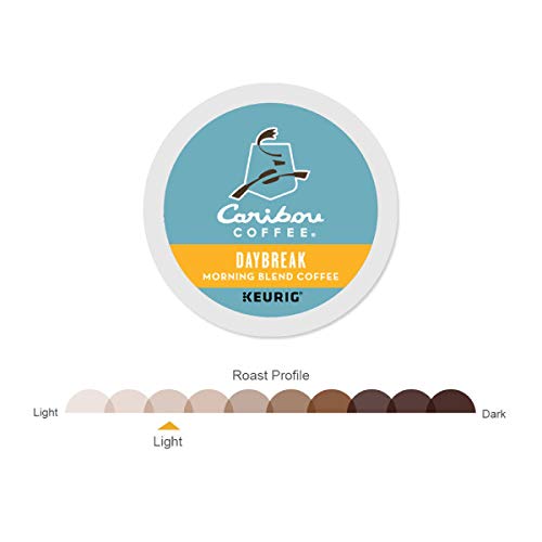 Caribou, Daybreak Morning Blend, Single-Serve Keurig K-Cup Pods, Light Roast Coffee, 96 Count (4 Boxes of 24 Pods)