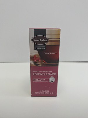 Farmer Brothers Premium Pomegranate Herbal Tea, 25 Tea Bags (Pack of 6)