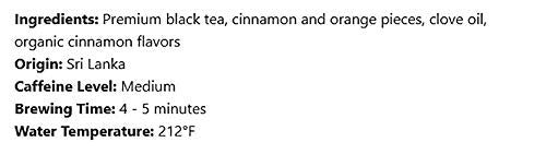 Elmwood Inn Fine Teas, Christmas in a Cup Cinnamon Black Tea, 16-Ounce Pouch