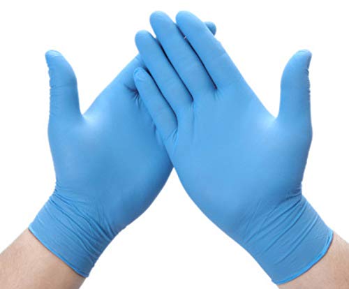 Grease Bully Nitrile Gloves - Powdered - Textured - Blue - 6mil - Case of 1000 Gloves - 10 Boxes (Small)