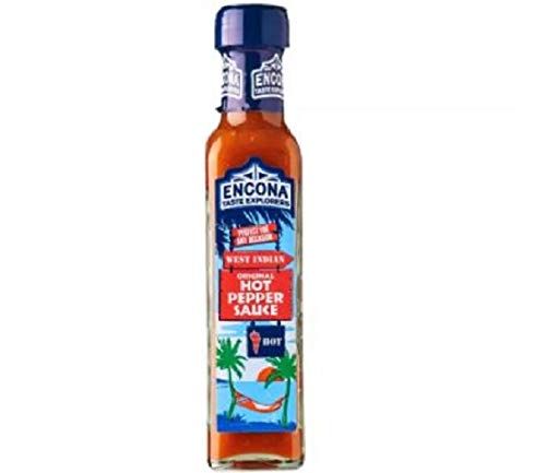 Encona Original Hot Pepper Sauce 142ml - Everyday table sauce to give a deliciously spicy flavour to all meat, chicken, fish and vegetables.