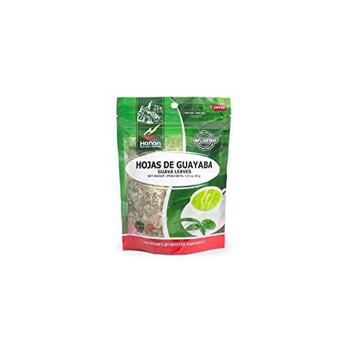 Hanan Peruvian Secrets Hojas De Guayaba Herbal Tea | 100% Natural Guava Leaves | 1.41oz / 40g | Naturally Supports Occasional Stomach Discomfort