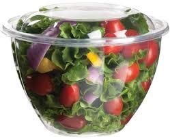48 oz Clear Plastic Salad Bowl Base+Lid Combo 150 Count