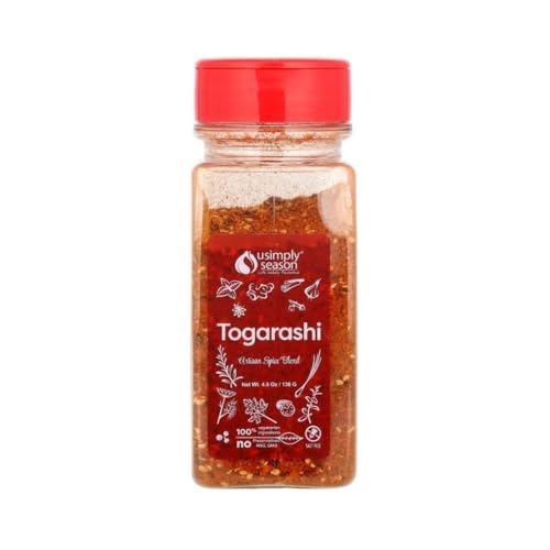 USimplySeason Togarashi Spice (4.8 oz) - Japanese-Inspired Flavor for Culinary Creations, Ideal for Seasoning, Marinades, Rubs - No Salt, Vegan