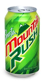 Shasta MOUNTAIN RUSH Soda Pop, 12-Ounce Cans (Pack of 24)