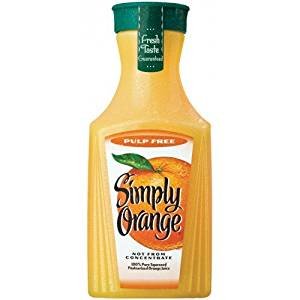 SIMPLY ORANGE JUICE PULP FREE 59 OZ PACK OF 2