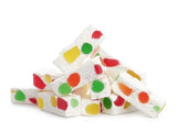Old Fashioned Jujube Nougat Candy, White with Fruit Dots, 1 Pound Bag