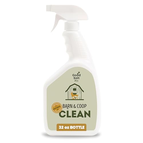 Good Salt Pet Barn & Coop Clean, Natural Pet-Friendly Daily Spray Cleaner, Made in the USA, 32 Ounce Bottle
