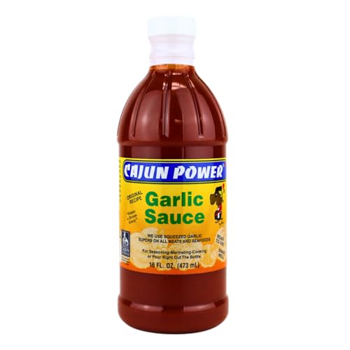 Cajun Power garlic sauce - Authentic Louisiana Flavor, Gourmet Cooking Sauce, Perfect for Cajun Recipes, Marinades, Grilling, and Dipping (1 Pack