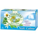 La Tisaniere Infusion Nuit Calme 20 Sachets 37.5g (La Tisaniere Calm Night Infusion 20 Sachets 37.5g)