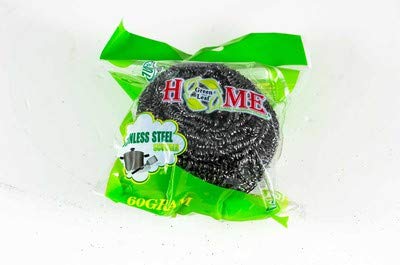 Uniware Heavy Duty Stainless Steel Metal Scourer for All Kitchen Use, 1-Pack (60g)