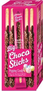 Nicos big choco sticks Popping candy 20ct -Feel the Pop- individually wrapped-Holiday snack for kids & adults - Chocolate candy - Ideal for Christmas