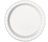 White Round Paper Dinner Plates - 9", 8 Count - Perfect for Parties, Showers, & Special Occasions