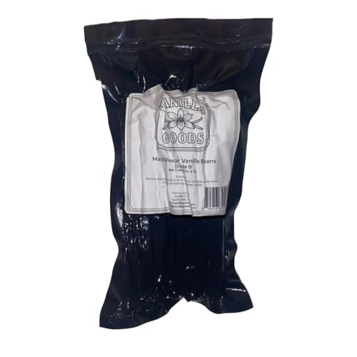 Madagascar Vanilla Beans, Grade B, 8 oz bag