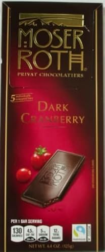 Moser Roth Privat German Chocolate Limit Edition Dark Cranberry 4.4oz 125g