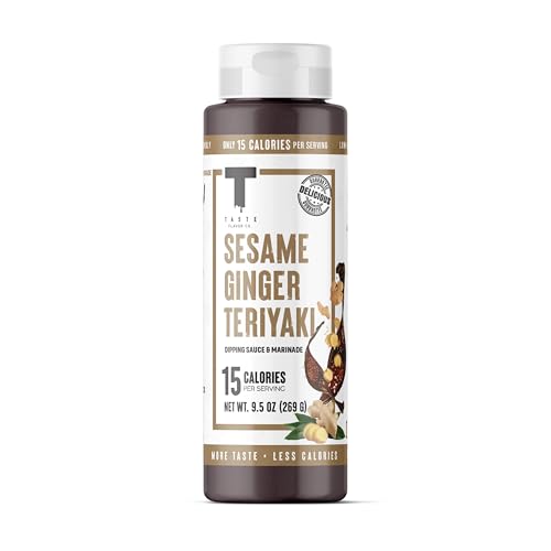 Taste Flavor Co. Wing Sauce and Marinade, Great Tasting, Keto Friendly, Low-Calorie Sauce (Sesame Ginger Teriyaki)