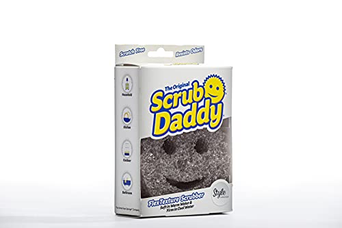 Scrub Daddy Style Dish Sponge, Smiley Face Sponges for Cleaning & Washing Up - Kitchen Non Scratch Scourers with FlexTexture Firm & Soft Scrubbing
