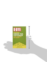 Equal Exchange Organic Green Tea with Ginger, 20 Count