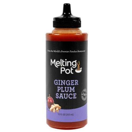 The Melting Pot Ginger Plum Sauce, Premium Asian Plum Sauce with Ginger, Dipping Sauce and Marinade, 12 fl oz (Pack of 1)