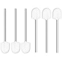 6PCS Toilet Brush Plastic Toilet Brushes Toilet Bowl Cleaner Brush Toilet Replacement Brush Bathroom Cleaning Brushes with Stainless Steel Handle