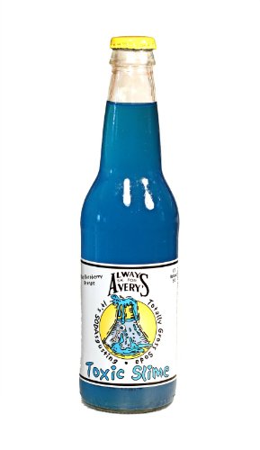 TOXIC SLIME SODA - by Avery's- Blue Raspberry Orange Flavor - (Pack of 12)