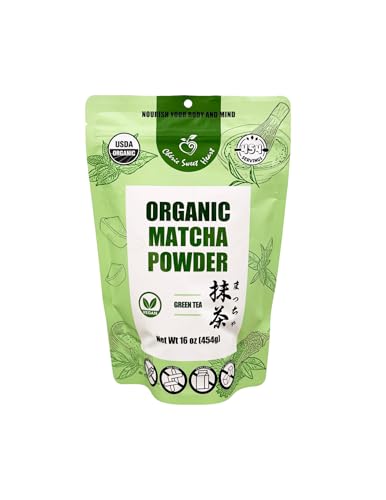 Cherie Sweet Heart Organic Matcha Green Tea Powder - Premium Culinary Grade, Authentic Japanese Origin, Antioxidant-Rich, Gluten-Free, Vegan - Perfect
