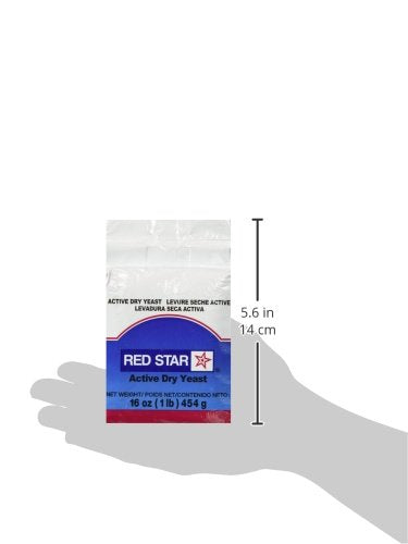 TableTop King Lesaffre Red Star 1 lb. Vacuum Packed Bakers Active Dry Yeast