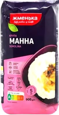 Zhmenka Semolina Manka GMO Free 1.98 Lb / 900 g Product of Ukraine (2 Pack)